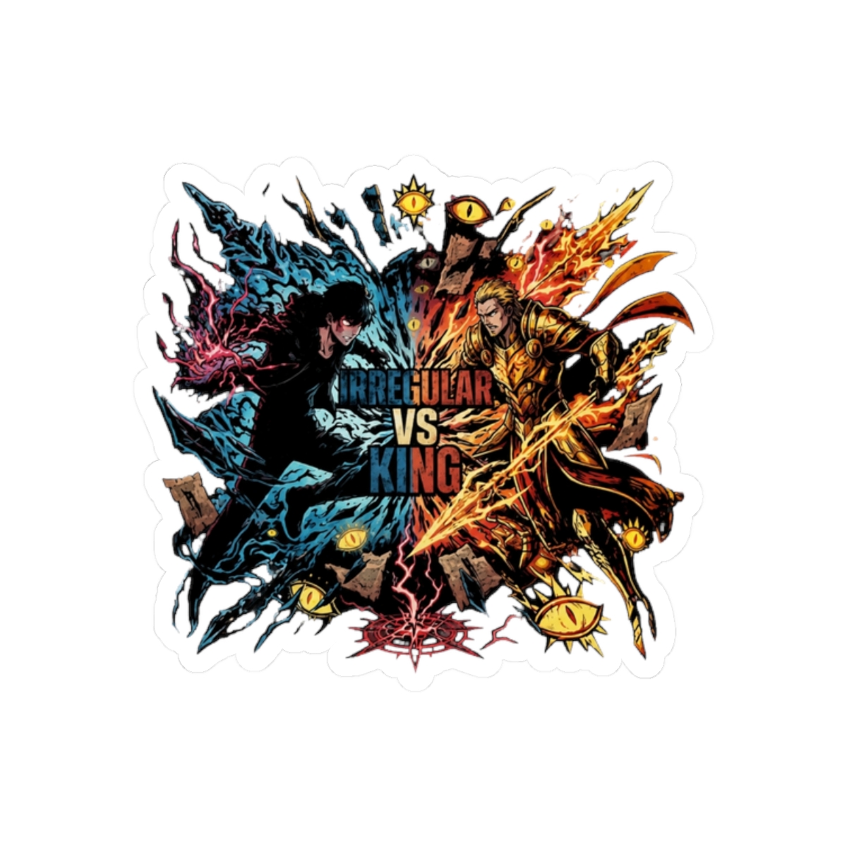 Baam Vs Zahard Art Sticker | Tower of God - alternate angle 2, merchandise