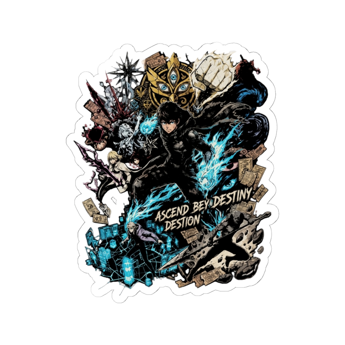 Baam From Tower Of God Art Sticker - alternate angle 1, merchandise